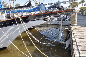 Testing the bowsprit.