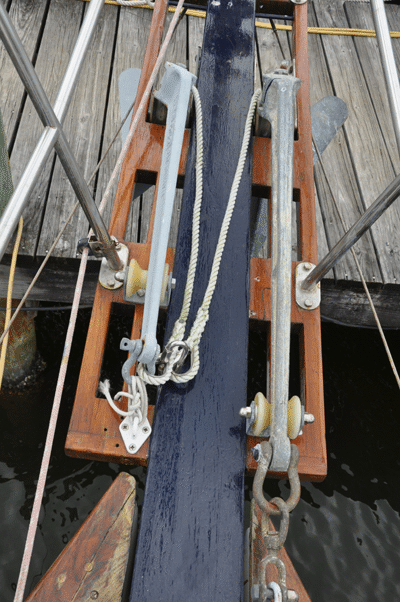This is how the bridle is stowed on my boat.