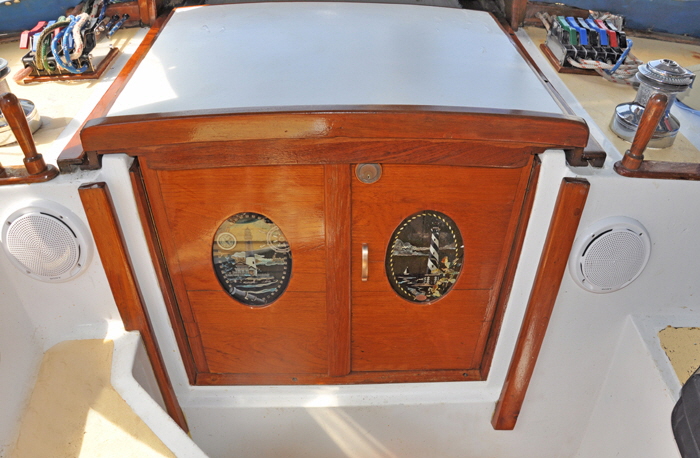 New front doors we made from the original washboards.