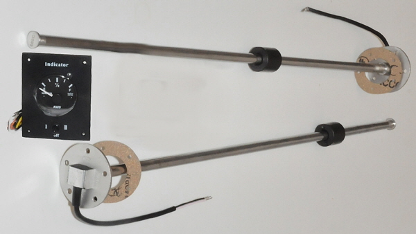 These are the sender tubes for the water tanks and the gauge which reads both side tanks.