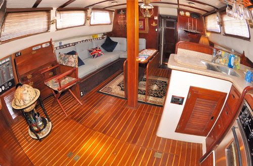 This is a wide angle (fisheye) view of the saloon; that has been extensively altered. from the original layout.