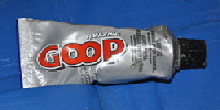 Goop glue.