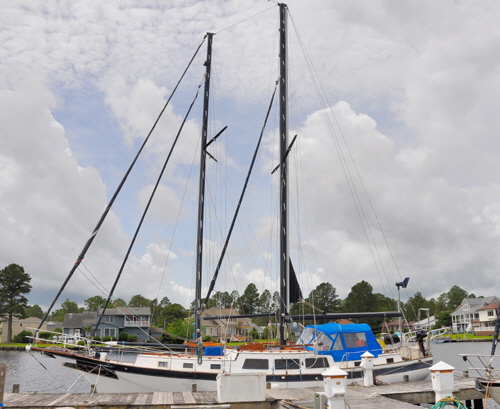 Britannia at her new home.