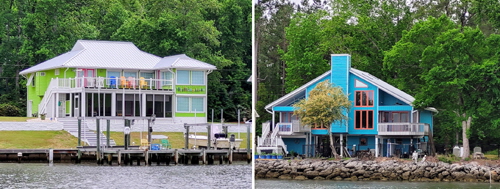 Houses on Adam's creek.