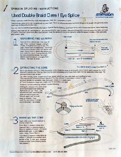 The instruction sheet for a double-braided class1 splice is "complicated". The instruction sheet for a double-braided class1 splice is "complicated".