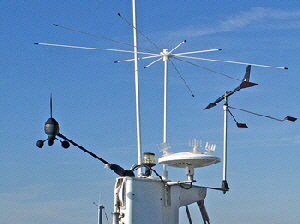 Mastheads can be protected by areal devices, some which revolve in the wind