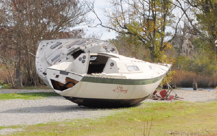Abandoned boats can make good fixer-uppers in the right hands. Abandoned boats can make good fixer-uppers in the right hands.