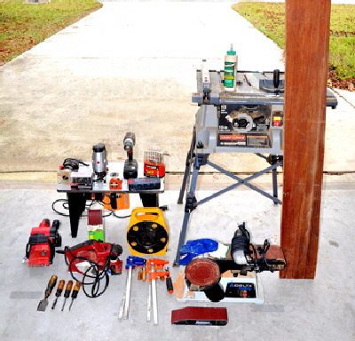 All these tools were used to repair the toerail. All these tools were used to repair the toerail.